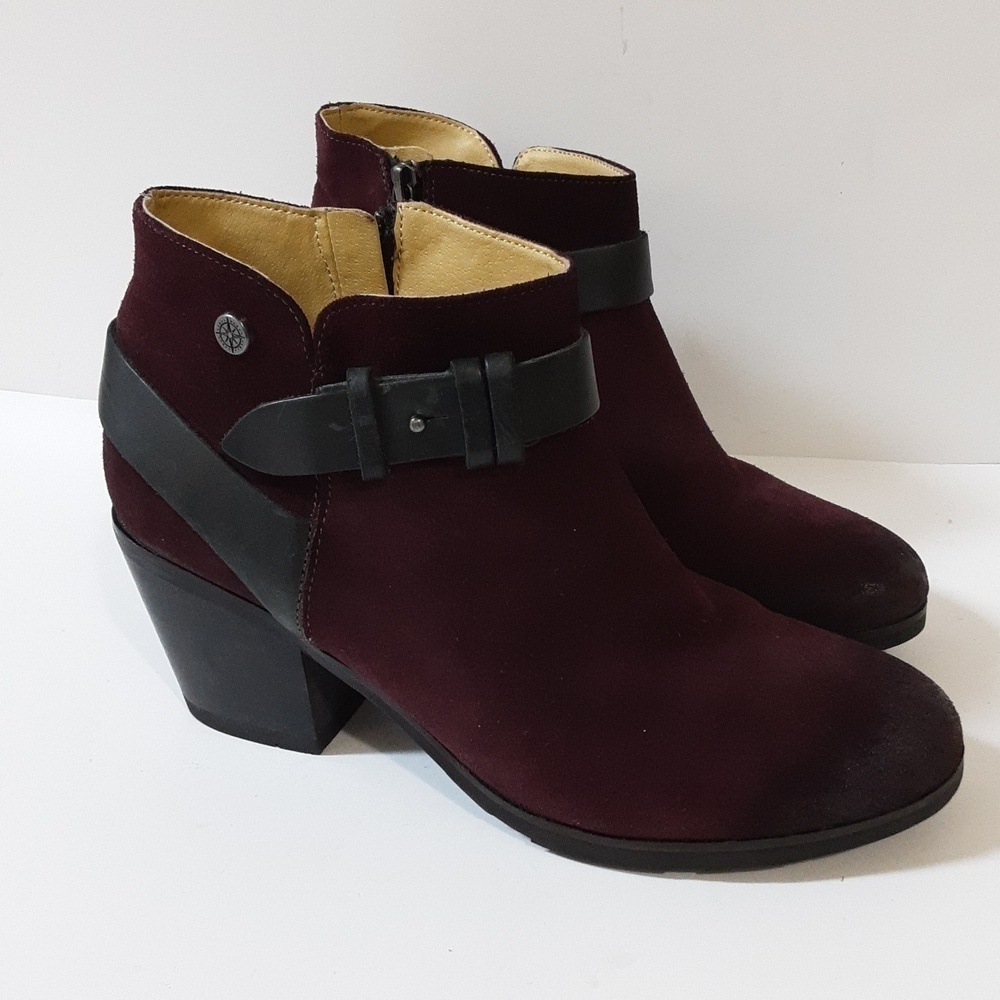 Bussola ankle boots Women EU40 Reikiavik Cabernet burgundy suede casual festival - Picture 15 of 15